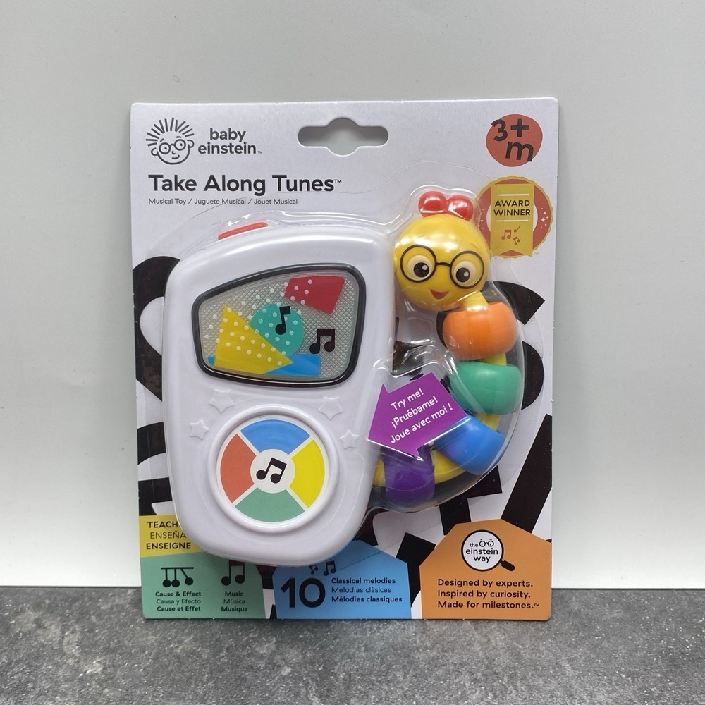 New Baby Einstein Take Along Tunes Musical Toy Lights Music 10 Melodies 3m+ NIP